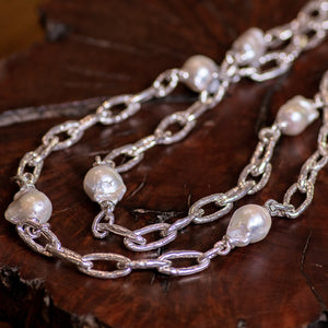 Capped Pearl Necklace