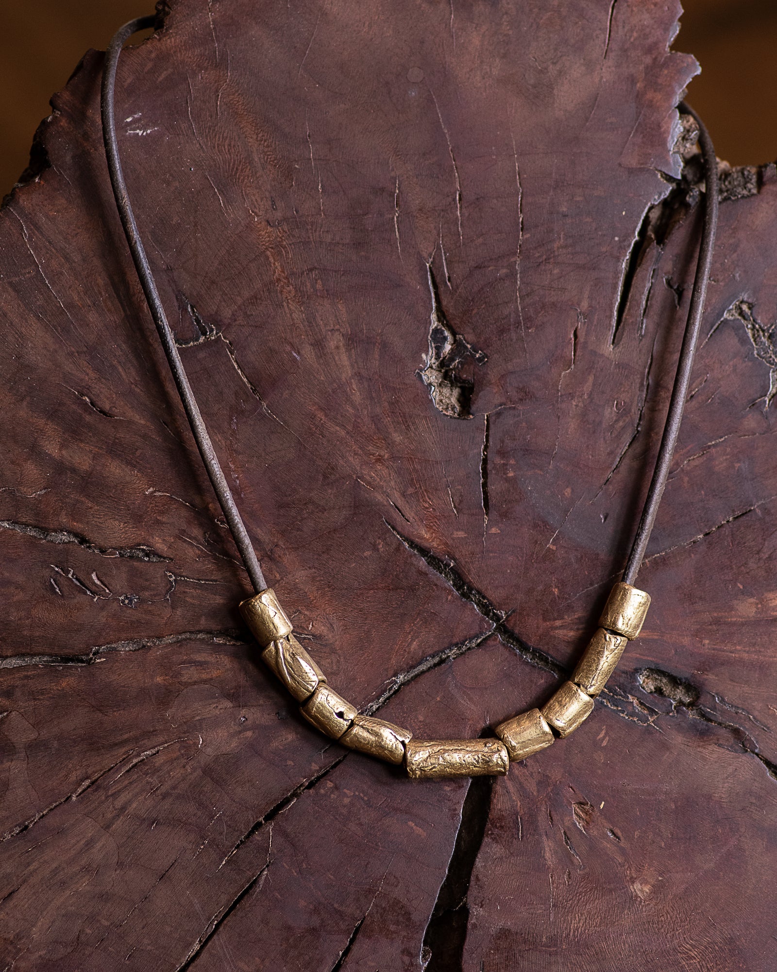 18k Gold Tube Necklace