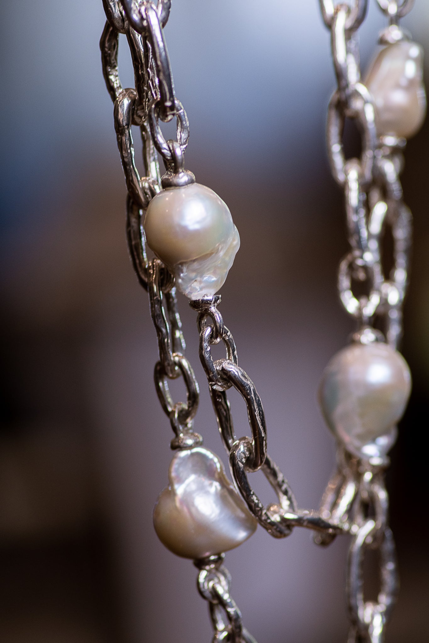Capped Pearl Necklace