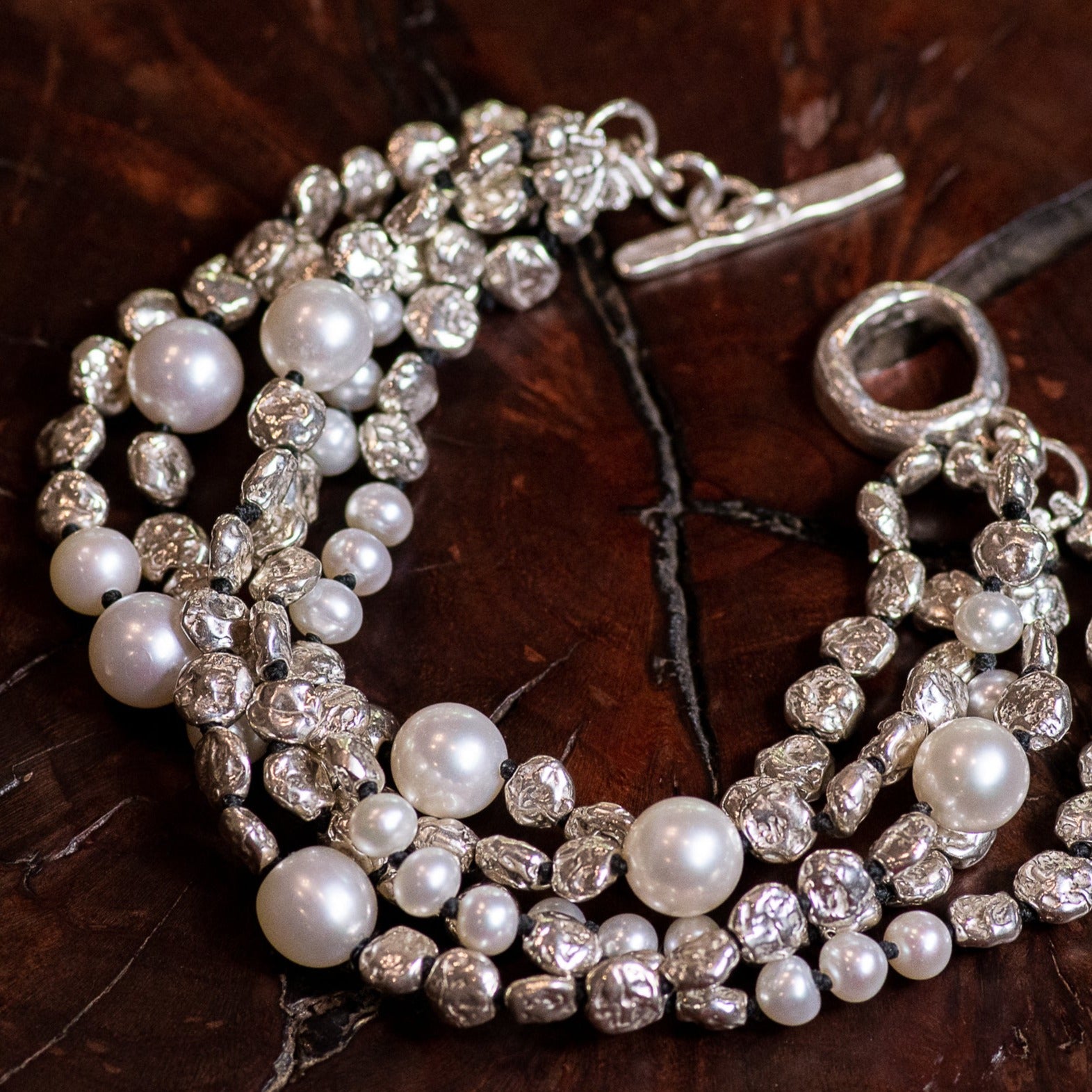 Pearl and Lentil Bracelet