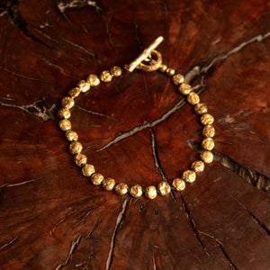 Gold Mini Lentil Bracelet