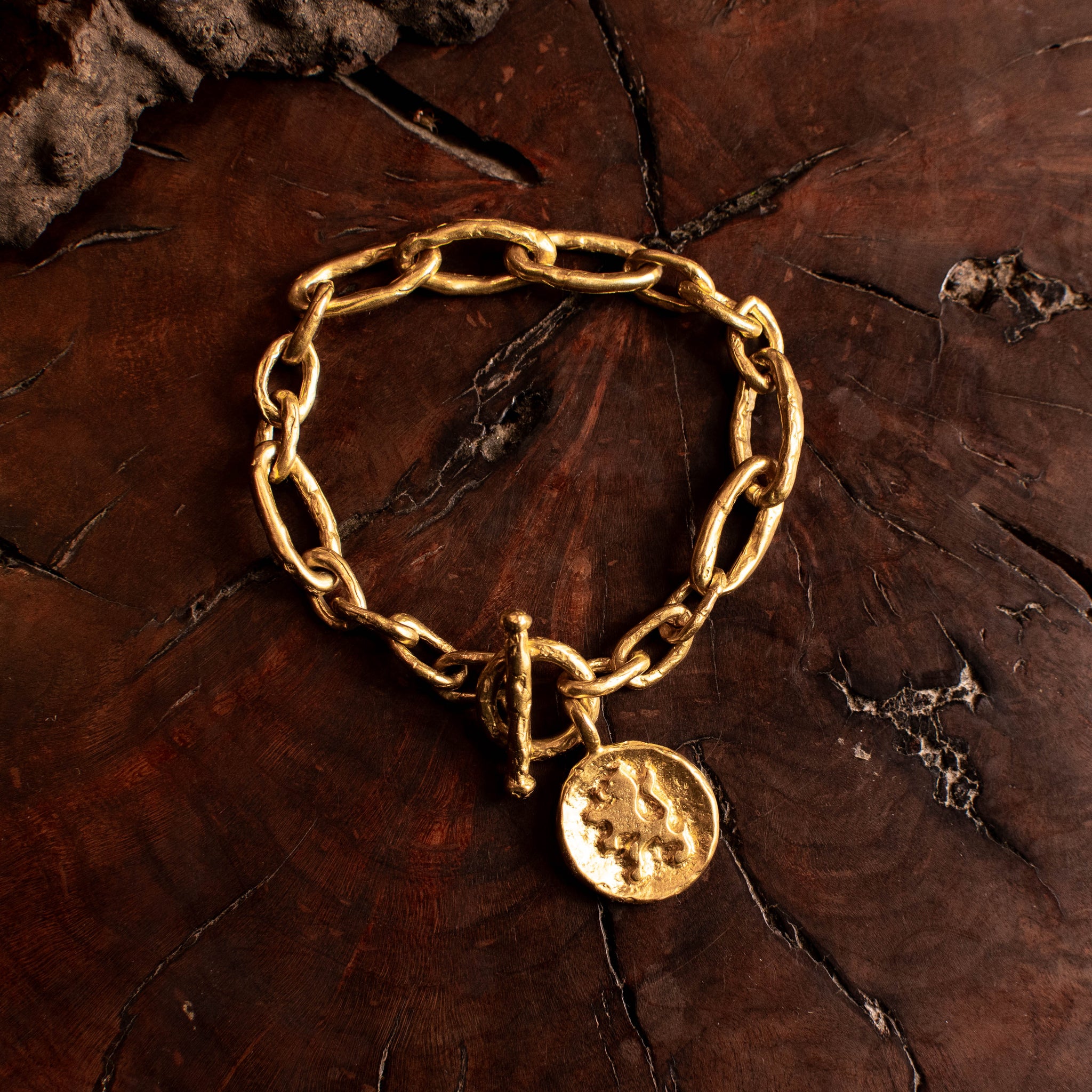 Gold Duo Link Dutch Tag Bracelet