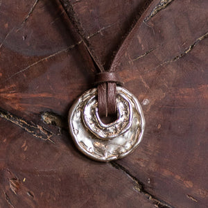 Sterling Silver Double Mandala Necklace