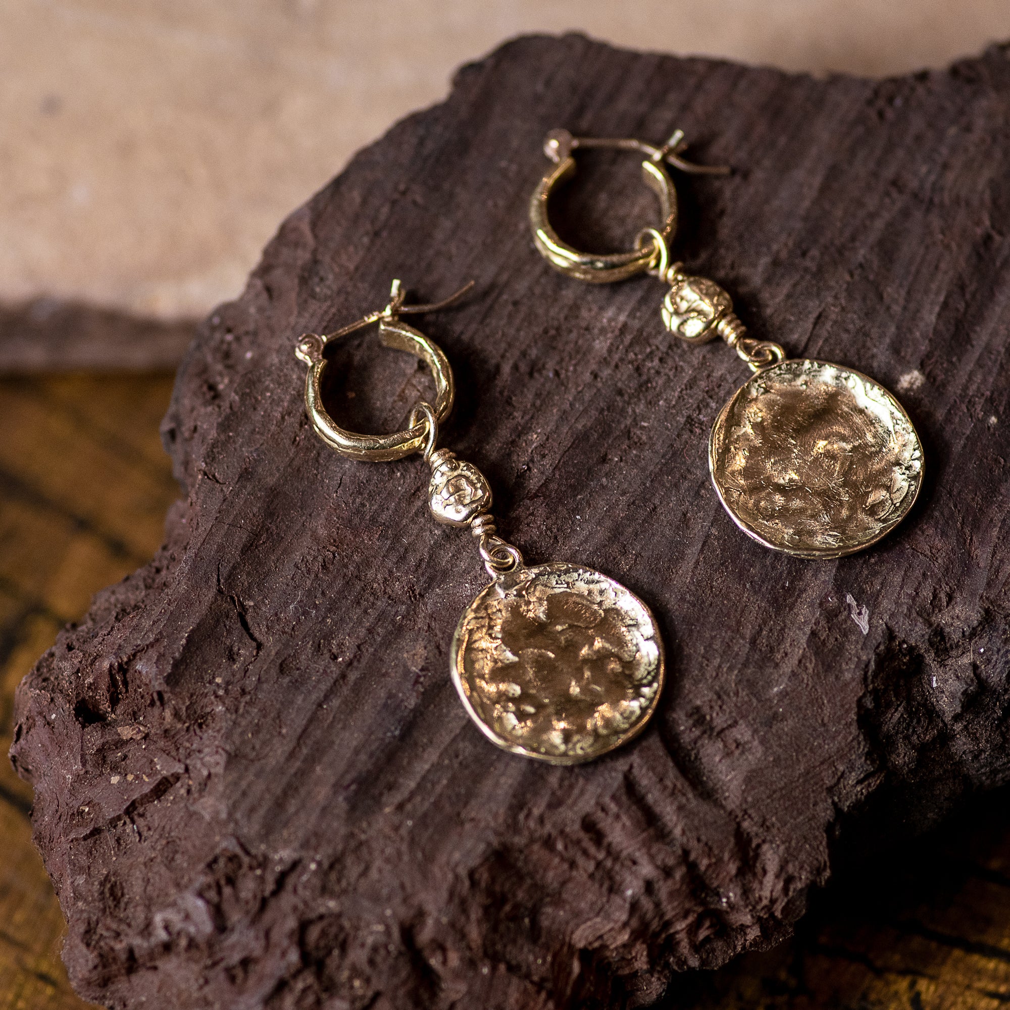 Sun Disc Earrings